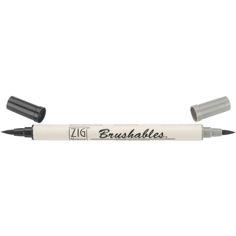 KURETAKE Zig Memory System Brushables Dual Tip Brush Pen Markers Pastel 6  Color Set