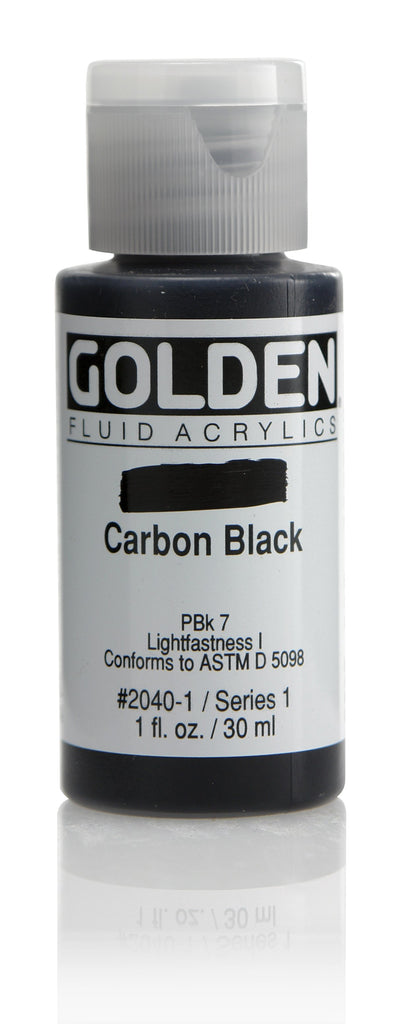 Carbon Black (4oz Fluid Acrylic)