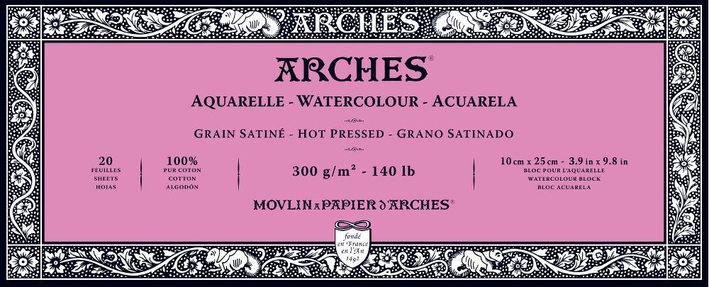 Arches Watercolor Blocks 140 lb Rough 7 x 10 (20 Sheets)