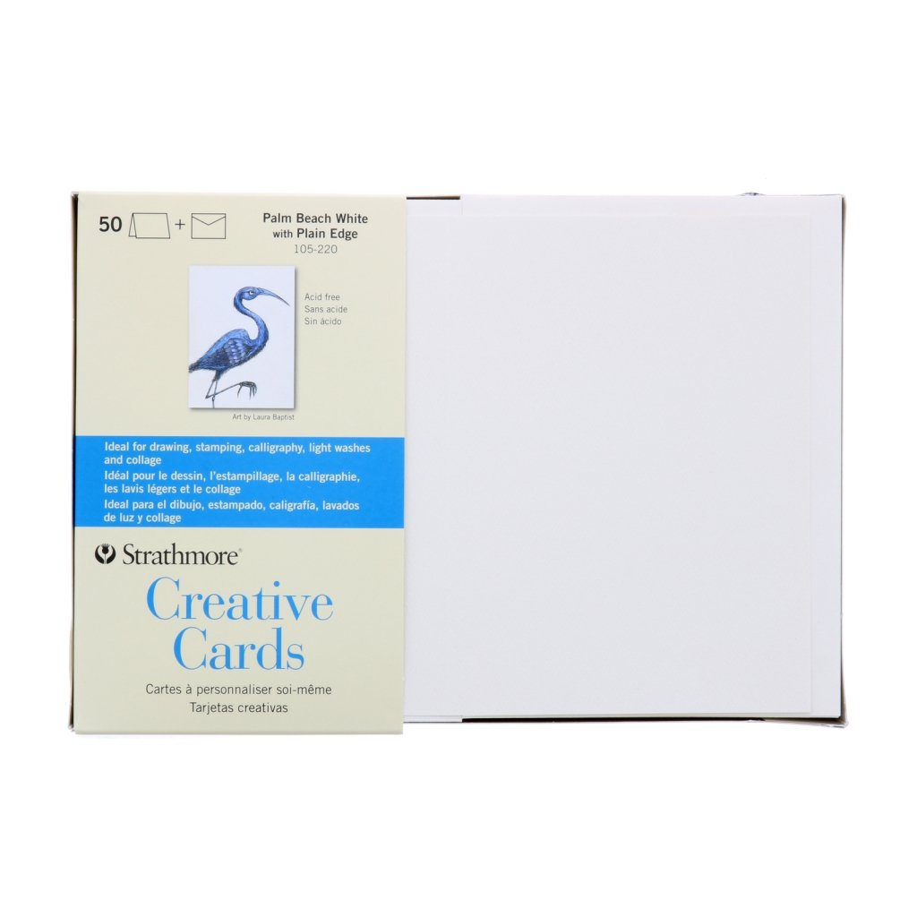 Strathmore Creative Cards Fluorescent White 50 Pack