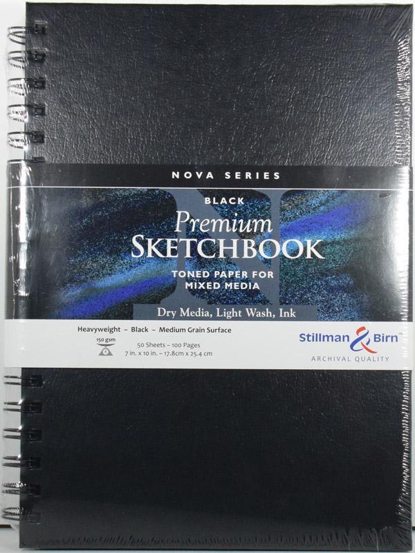 Stillman & Birn Nova Softcover Sketchbook, Black, 8x10 Inches